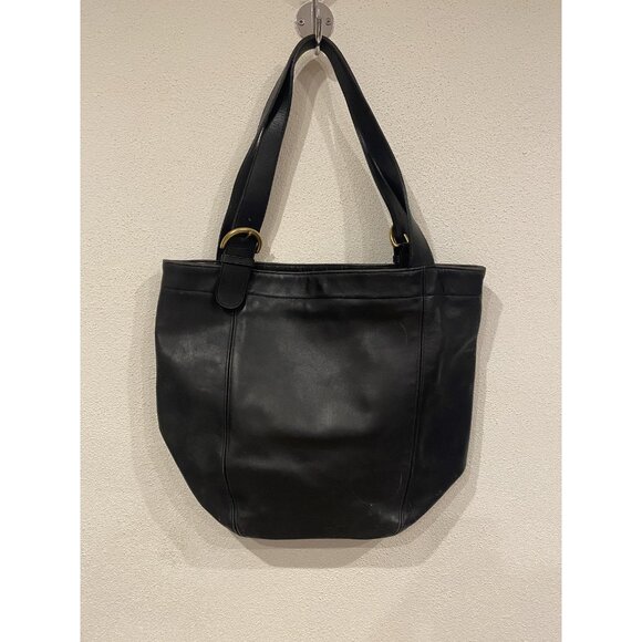 Coach 4082 Tote Bag Womens Large Black Leather Suede Lined Shoulder Purse - Picture 5 of 6